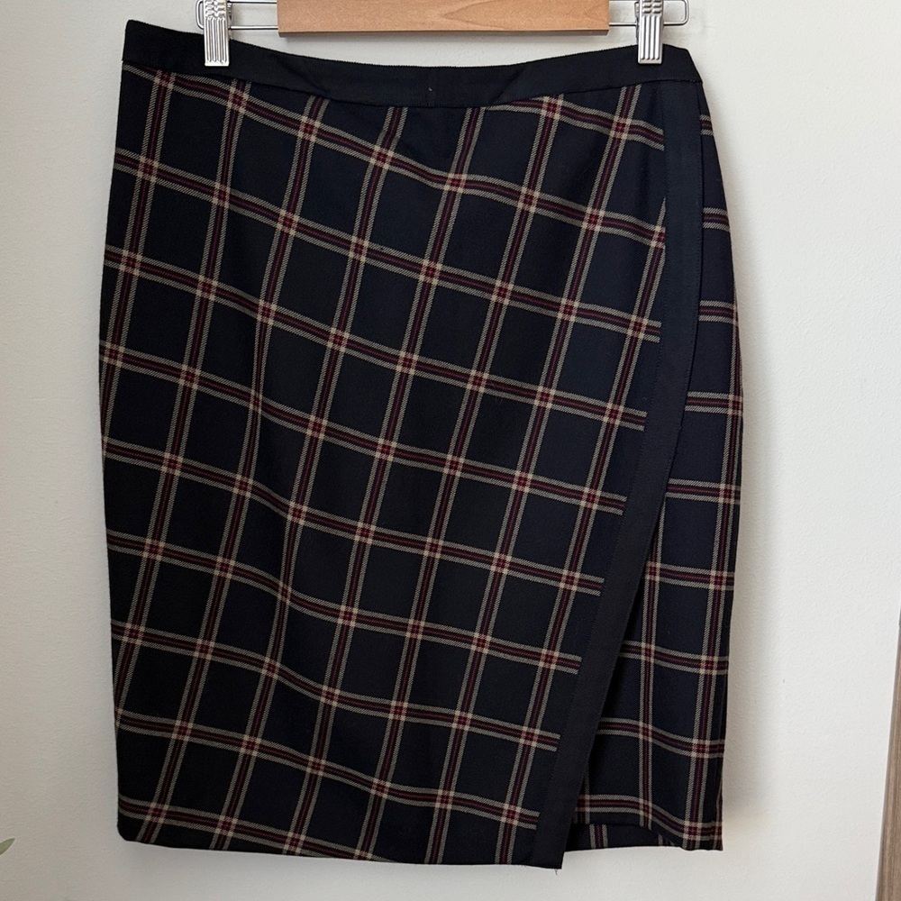 Brooks Brothers Wool Plaid Pencil Skirt Size 12 NWT - Picture 2 of 13